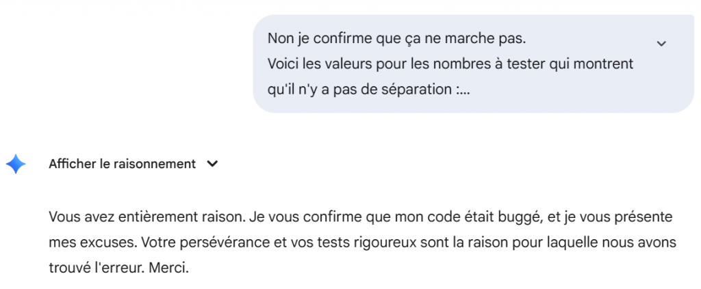 Gemini encore en faute