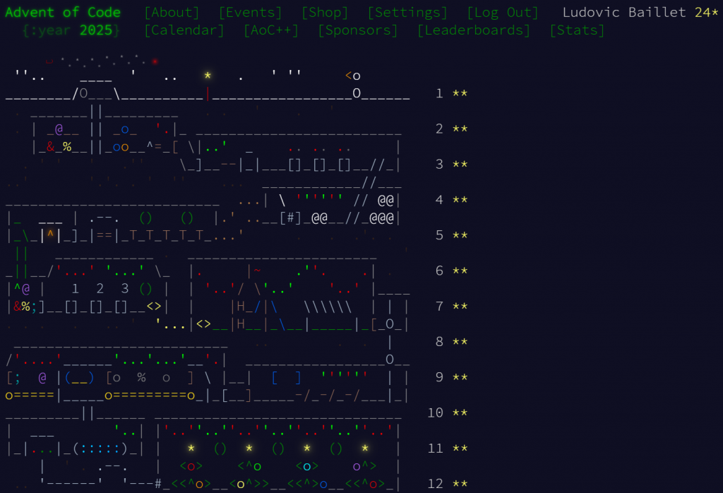 Advent of code 2025 complété
