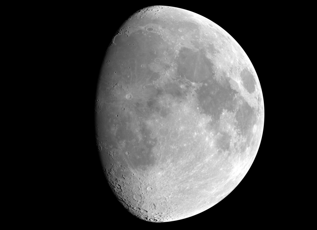 Zoom sur la Lune dessinée par Selenarium pour l'ouest parisien le 21 octobre 2026 à 18H14 UTC